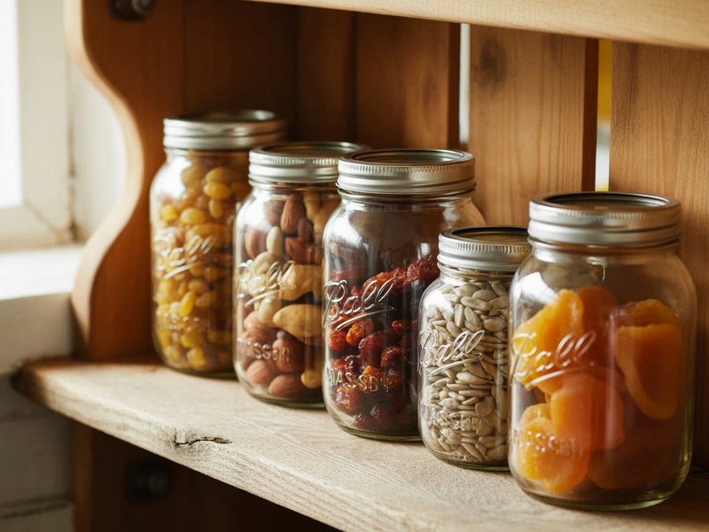 ORDEN-COCINA-jarros-vidrio-frutos-secos-cocina Cinta Vega